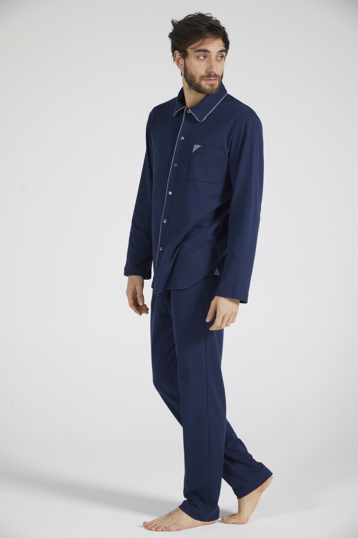 Uomo Abbigliamento da Nightwear e sleepwear da Completo pigiama Royal in cotoneDerek Rose in Cotone da Uomo colore Blu 