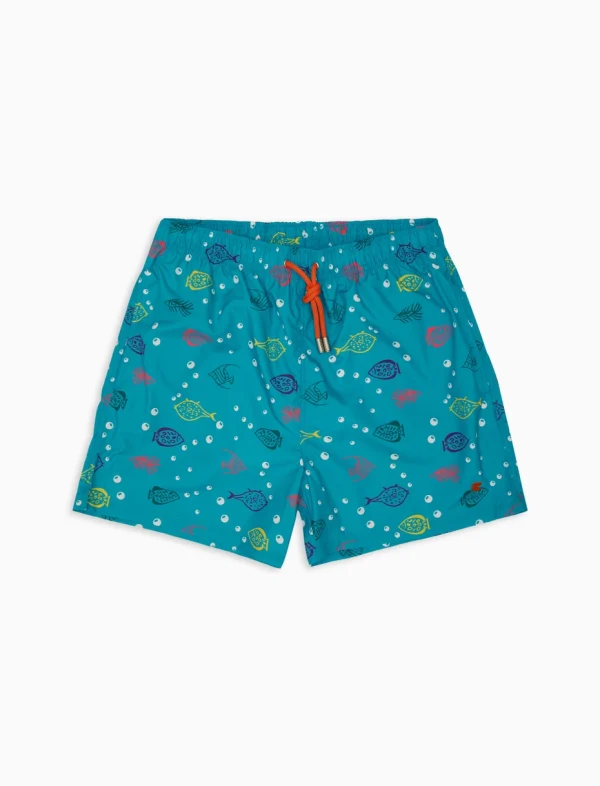 Boxer Mare Uomo Gallo Fantasia Pesci