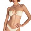 Bikini Fascia Imbottita Ricamo Palme