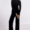 Pantalone Donna Svasato Oscalito Lana Seta