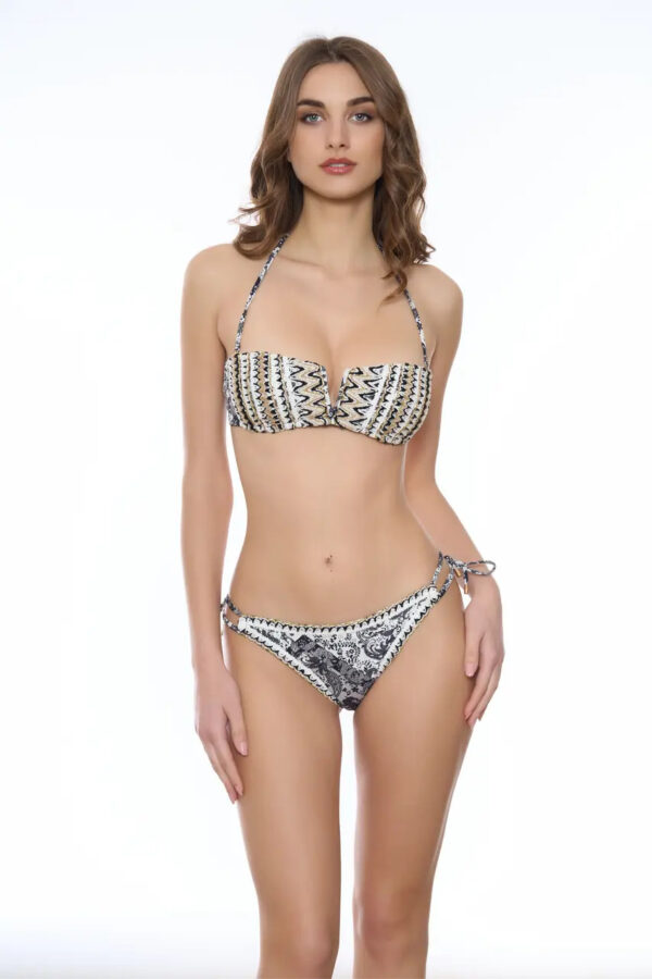 Bikini A Fascia Con Passamaneria A Contrasto Miss Bikini