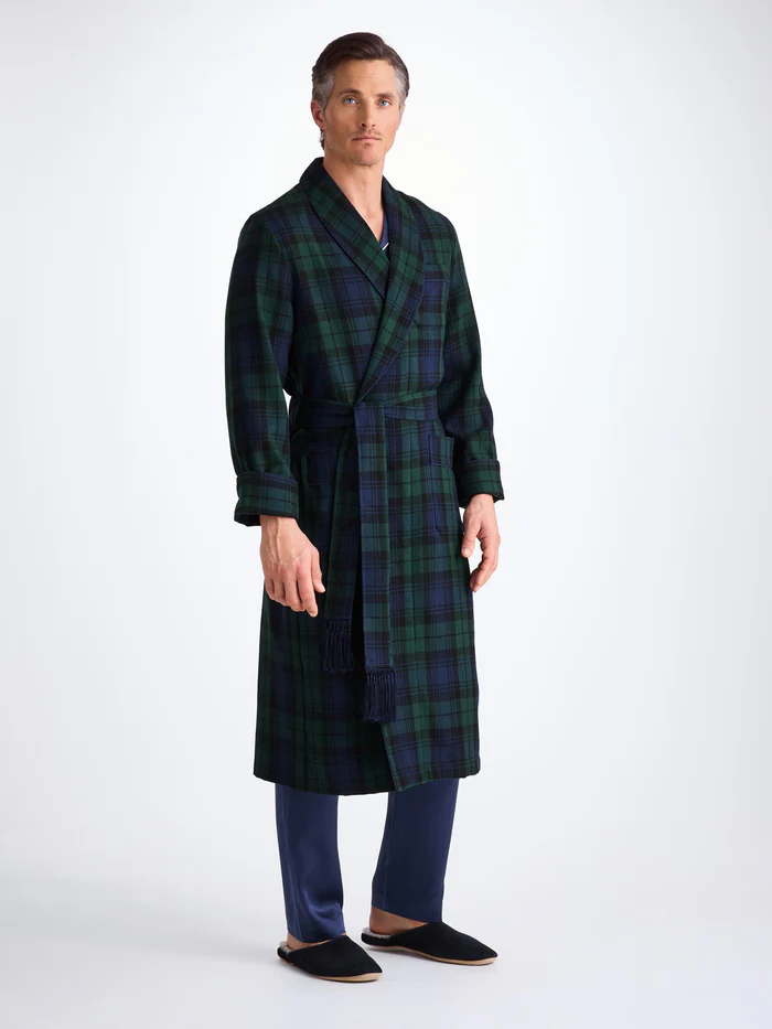 Featured image for “Vestaglia Da Uomo Tartan  Wool Navy Derek Rose”
