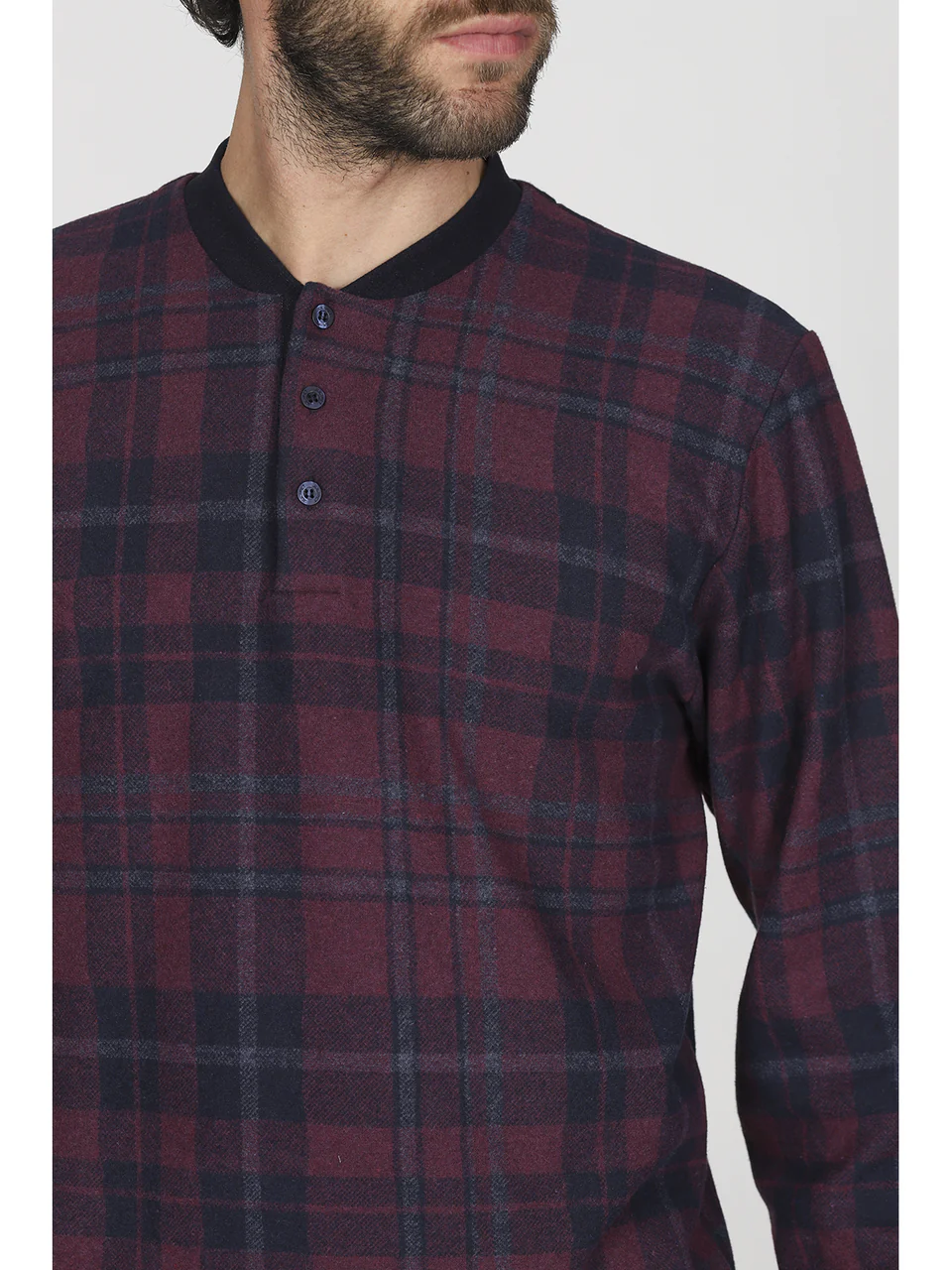 Pigiama Serafino Jacquard Scozzese Julipet - immagine 2